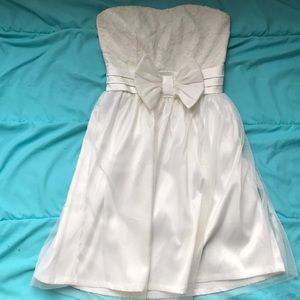 White Katie Strapless Dress